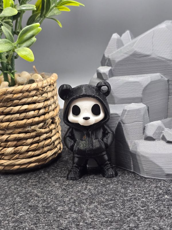 Black Panda als Anhänger, 6 cm