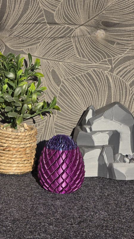 Fidget - Ei, Lila Glitzer (zweifarbig)