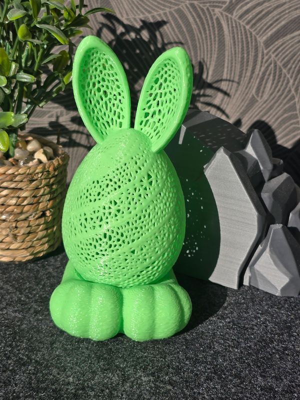 Osterei mit Hasenohren, 14 cm (passend für Led Teelicht)