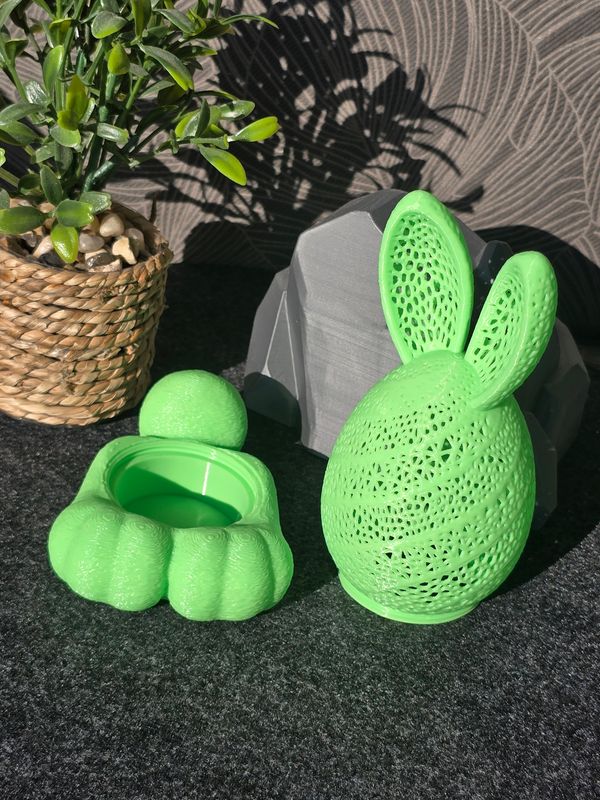 Osterei mit Hasenohren, 14 cm (passend für Led Teelicht)