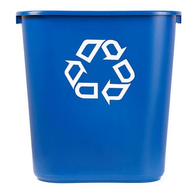 7GA BLUE RUBBERMAID RECYCLE CAN