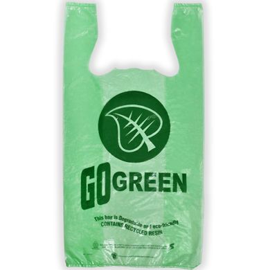 GO GREEN BIO T-SHIRT COMPOST BAG 11.5&quot; X 6.5X21