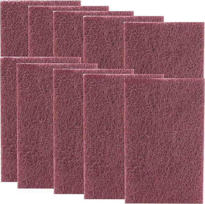 HVY DUTY XL BROWN SCOUR PADS, 6X9IN