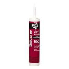 DAP KITCHEN &amp; BATH 100% SILICONE CAULK - WHITE
