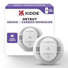 KIDDIE 10YR BATTERY POWERED COMBO SMOKE AND CARBON WITH LIGHT AND VOICE ALERT