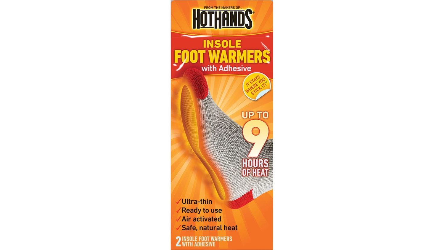 INSOLE FOOT WARMERS - PACK OF 2