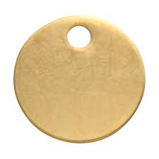 ROUND BRASS TAG