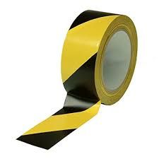 HAZARD MARKING TAPE 4&quot; YELLOW/BLACK
