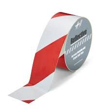 SAFETY TAPE - 2&quot; RED/WHITE STRIPE