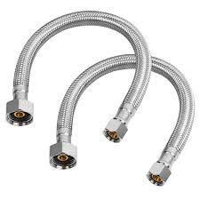 STAINLESS STEEL KITCHEN/LAVITORY CONNECTOR 3/8 OD x 1/2 FIP 6&quot;