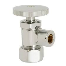 STD ANGLE STOP W ROUND WHEEL HANDLE AND LAV SUPPLY