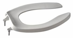 TOILET SEAT  ELONGATED  OPEN  NO LID  WHITE SS