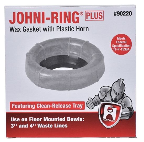 JOHNI-RING WAX RING WITH HORN FOR TOILET