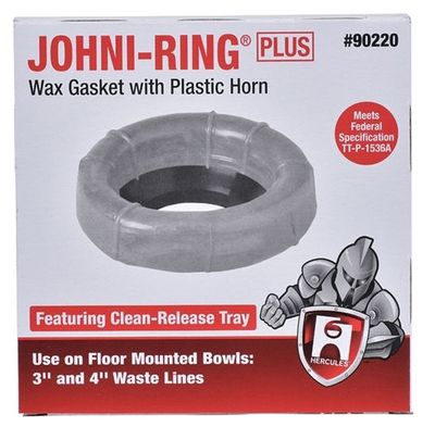JOHNI-RING WAX RING WITH HORN FOR TOILET