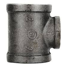 2&quot; X 2&quot; X 1-1/4&quot; BLACK IRON REDUCING TEE