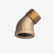 3&quot; BRASS 45 DEG ELBOW STREET DWV
