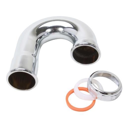 1-1/4&quot; 17GA J-BEND W ROD BRASS NUTS CHROME