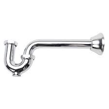 1-1/4&quot; P-TRAP W/ROD AND BRASS NUTS 17GA  CHROME