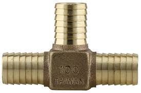 CAST BRASS INSERT TEE 1&quot;