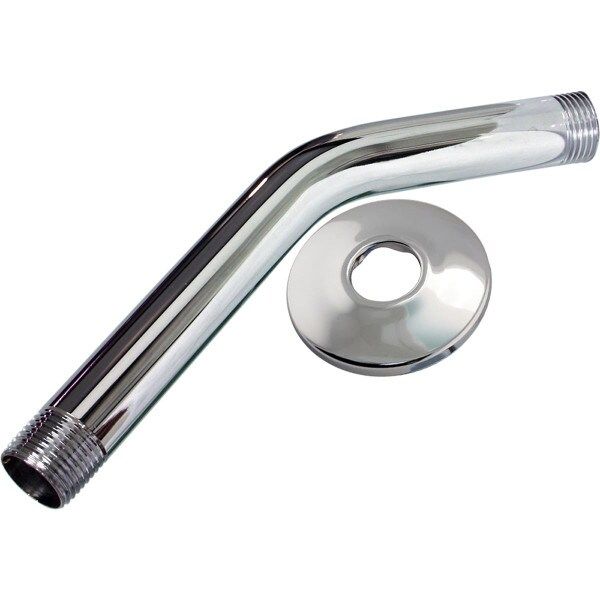 8&quot; SHOWER ARM W FLANGE 52457 WOLVERINE BRASS
