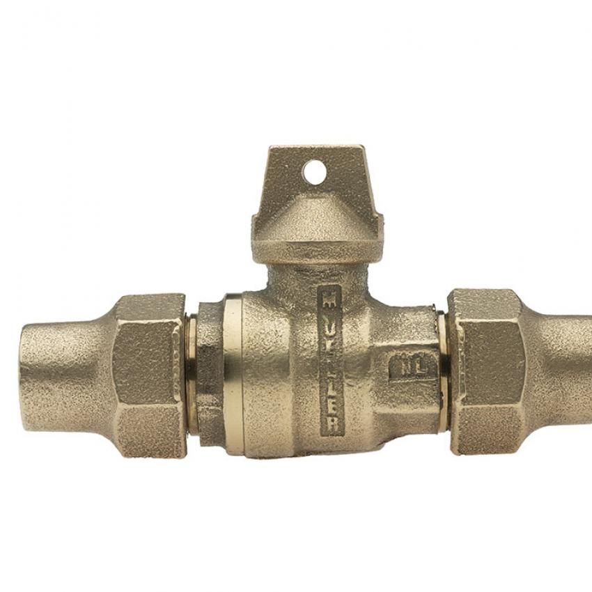 3/4&quot; MUELLER H25204N FLARE BALL CURB STOP W/ WEEP