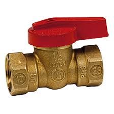 3/4&quot; BRASS GAS BALL VLV R602 FIP X FIP RED