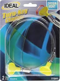 IDEAL DRYER VENT TURN KEY CLAMPS (2/PACK) KY064V