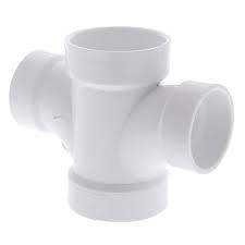 2&quot; x 2&quot; x 1-1/2&quot; x 1-1/2&quot; PVC DWV ALL HUB DOUBLE TEE