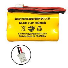 BATTERY - 2.4v  300mAh  NICKEL CADMIUM  EXIT LIGHT