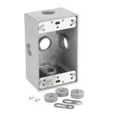 BOX 1-GANG 5 HOLE 1/2&quot; SIDE LUGS