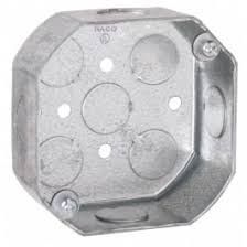 4&quot; OCTAGON BOX 1-1/2&quot; D 1/2&quot; KO - Hubbell-Raco 125