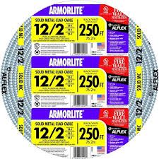 SOUTHWIRE 12/2 STRANDED COPPER METAL CLAD ARMORLITE CABLE 250FT/RL