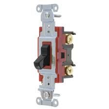 TOGGLE- 20 AMP, 1 POLE, BLACK, HUBBELL PRO-TOGGLE SWITCH
