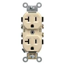 DUPLEX RECEPTACLE- 20 AMP, 125V, COMMERCIAL GRADE, IVORY