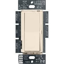 DIMMER- 150W, 1 POLE, 3-WAY, LED, DIVA, LIGHT ALMOND, LUTRON