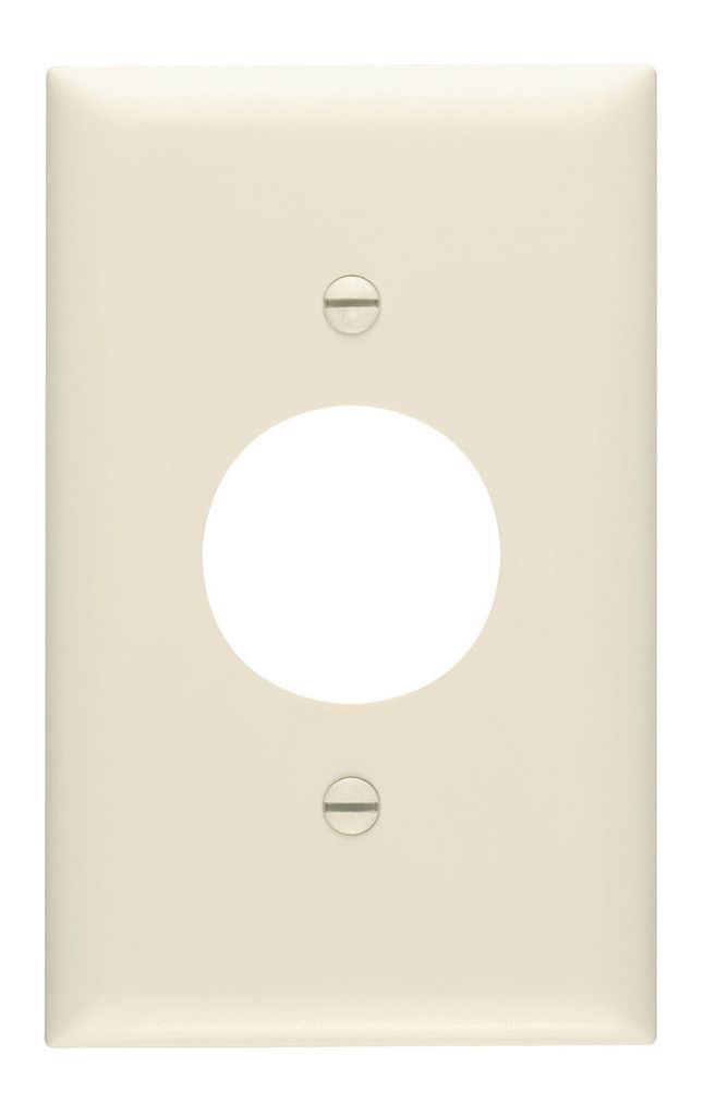1G - 1-POWER OUTLET, WALL PLATE, LIGHT ALMOND, PASS &amp; SEYMOUR