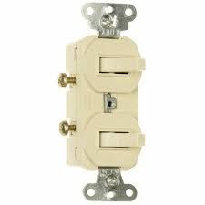 TOGGLE- 15 AMP, 1 POLE, DOUBLE COMBINATION, IVORY, PASS &amp; SEYMOUR