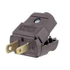 PLUG- 15 AMP, 125V, 2 POLE, LIGHT DUTY, BROWN, LEVITON