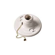 LAMPHOLDER - PULL-CHAIN - PLASTIC