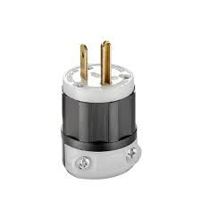 PLUG- STRAIGHT BLADE, MALE END, 15 AMP