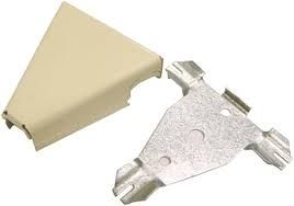 WIREMOLD- STEEL TEE, IVORY