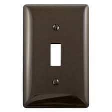1G - 1-TOGGLE, WALL PLATE,  BROWN, HUBBELL