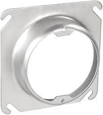 4&quot; SQUARE BOX COVER, RAISED 3/4&quot; OUTLET RING, ORBIT