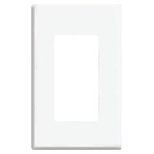 1G - RECTANGLE, 1 DECORATIVE/ROCKER WALL PLATE, WHITE, LEVITON