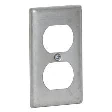 4&quot; X 2&quot; HANDY BOX COVER, 1-DUPLEX, METALLIC, RACO