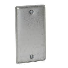4&quot; X 2&quot; HANDY BOX COVER, BLANK, METALLIC, RACO