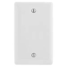 1G - RECTANGLE, BLANK COVER, WHITE, HUBBELL