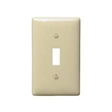 1G - 1-TOGGLE ,WALL PLATE, IVORY, HUBBELL