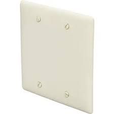 2G - SQUARE, BLANK COVER, IVORY, HUBBELL