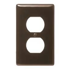 1G - 1-DUPLEX, WALL PLATE, BROWN, HUBBELL